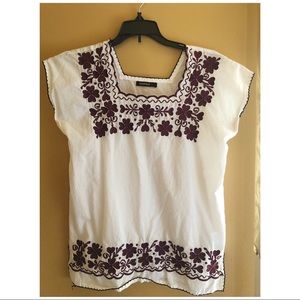 Mexican Embroidered Blouse